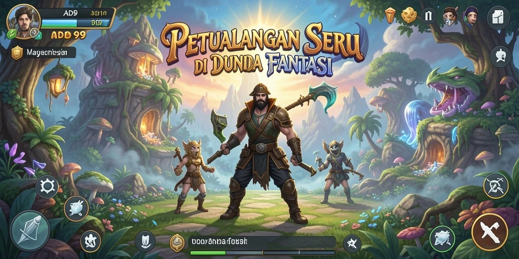 Tampilan gameplay menakjubkan dengan aksi petualangan RPG yang seru.