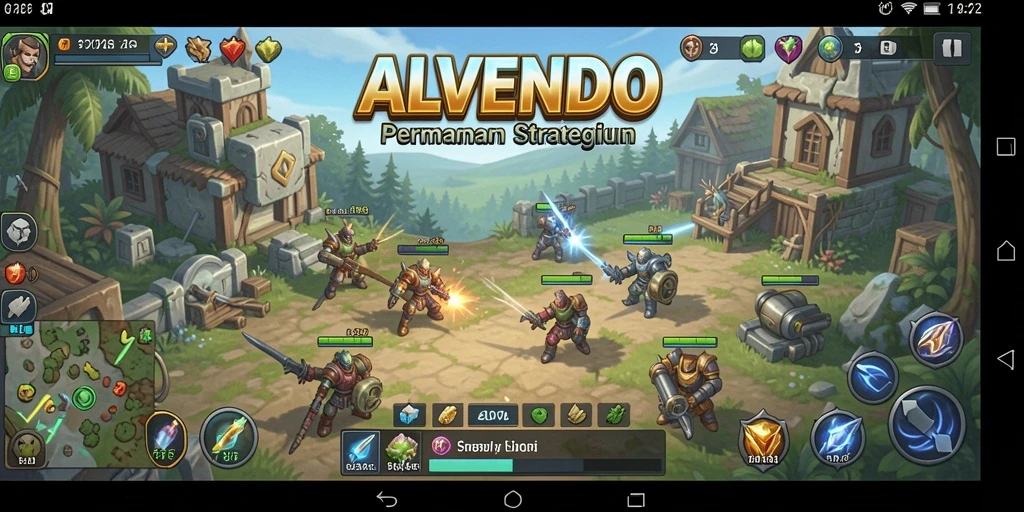 Tangkapan layar gameplay ALVENDO dengan aksi strategi yang intens.