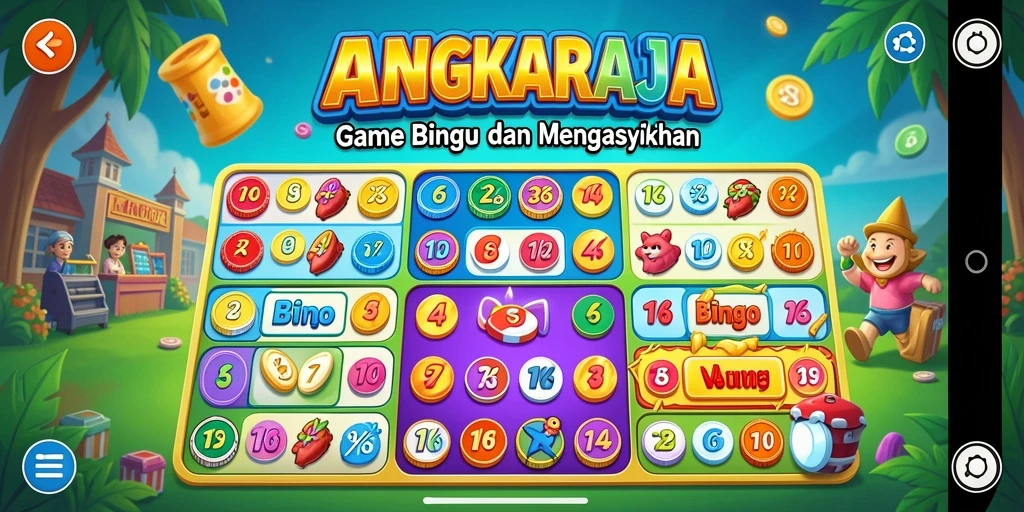 Tampilan menarik gameplay Bingo di ANGKARAJA.