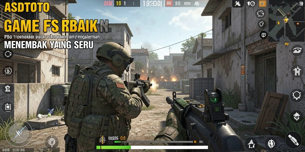 Tangkapan layar gameplay ASDTOTO menampilkan pertempuran FPS yang mendebarkan.