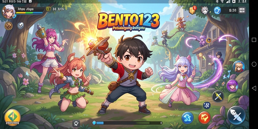 Menampilkan aksi seru karakter anime di BENTO123.