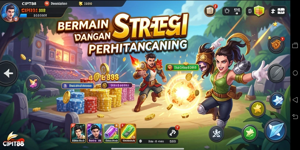 Tangkapan layar gameplay yang menunjukkan pertempuran strategi yang mendebarkan.