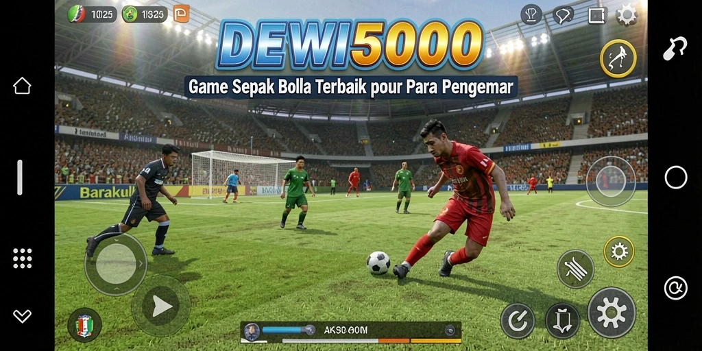 Tampilan gameplay mendebarkan dari DEWI5000 saat bertanding di lapangan.