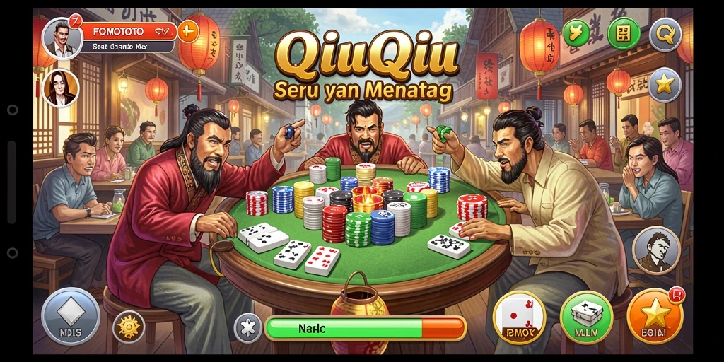 Tampilan gameplay QiuQiu yang seru dan menarik di FOMOTOTO.