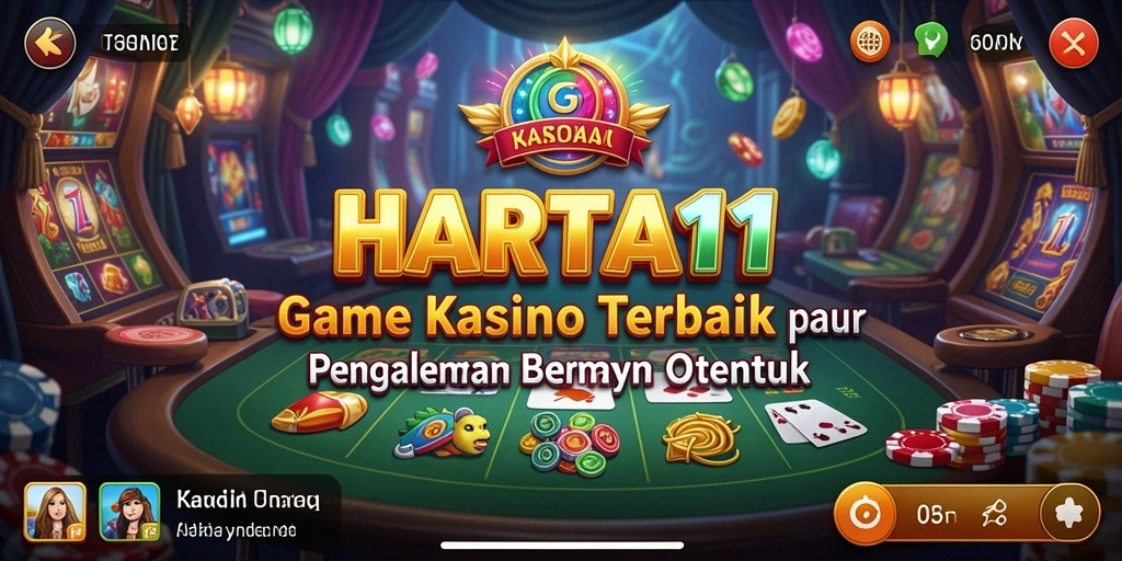 Screenshot HARTA11 menampilkan gameplay Kasino yang menegangkan dan seru.