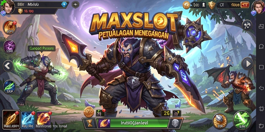 Tampilan gameplay RPG yang menegangkan di MAXSLOT.