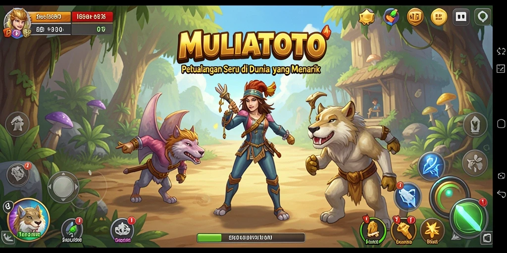 Screenshot gameplay MULIATOTO yang menunjukkan petualangan seru.