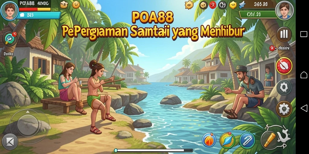 Tampilan gameplay POA88 yang penuh warna dan menyenangkan