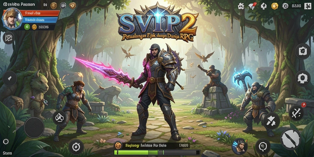 Tangkapan layar gameplay SVIP2 menampilkan pertarungan seru dan karakter unik.