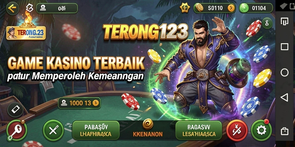 Tampilan gameplay <strong>TERONG123</strong> dengan grafik kasino yang menawan.