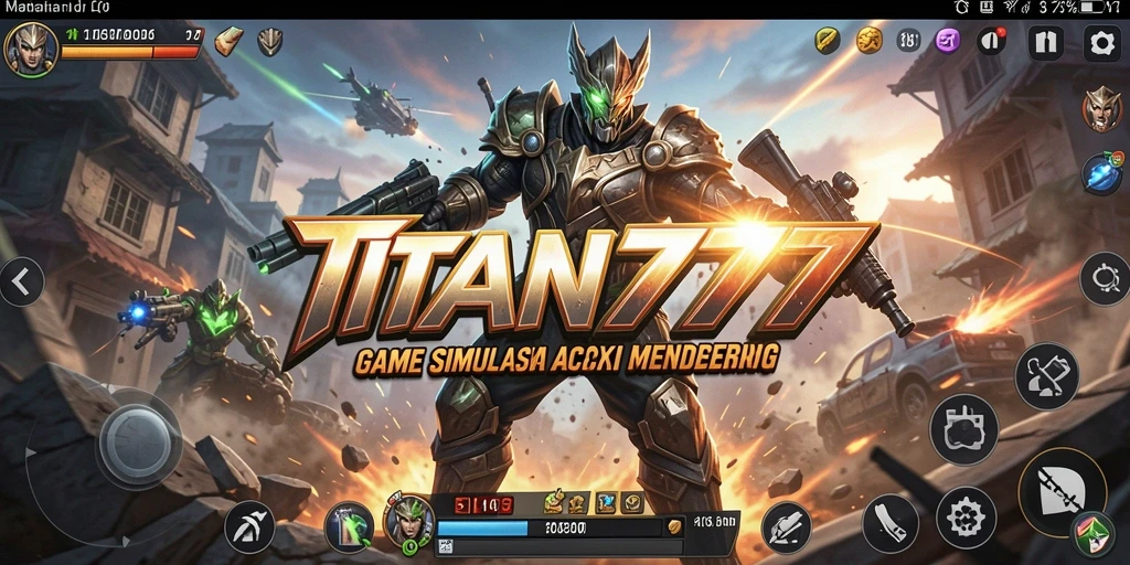 Tampilan gameplay menakjubkan dari TITAN777 dengan grafis realistis.